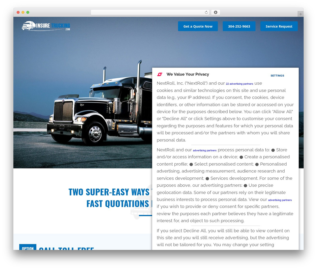 LEVELUP premium WordPress theme - insuretrucking.com