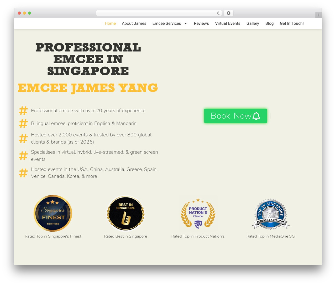 WordPress theme Hello Elementor - emceejames.com