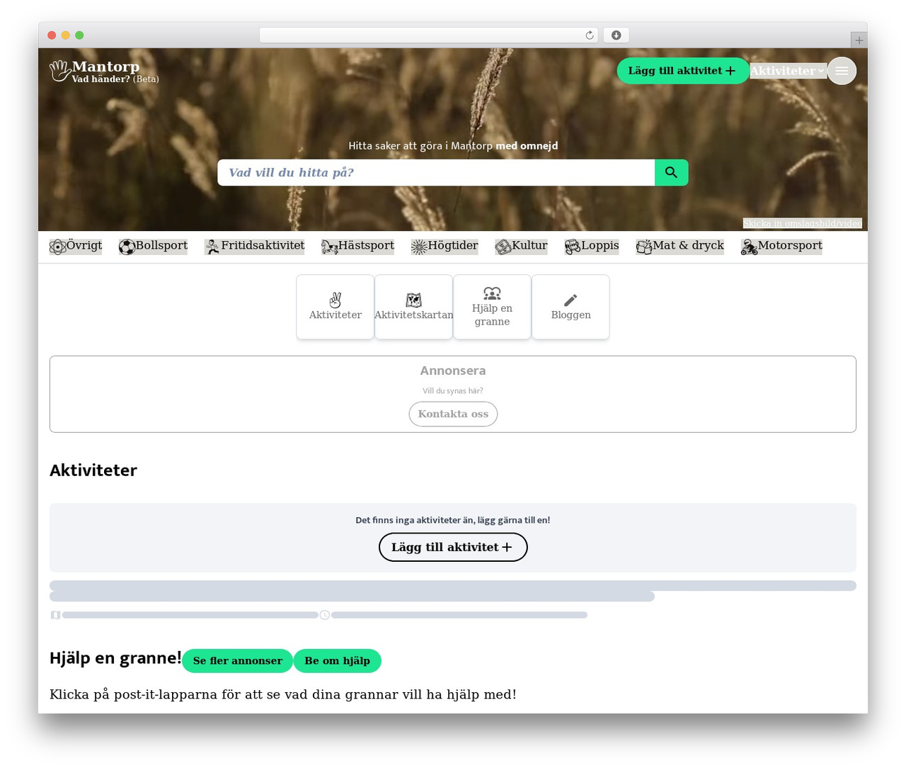 WordPress theme Lightning - mantorp.nu
