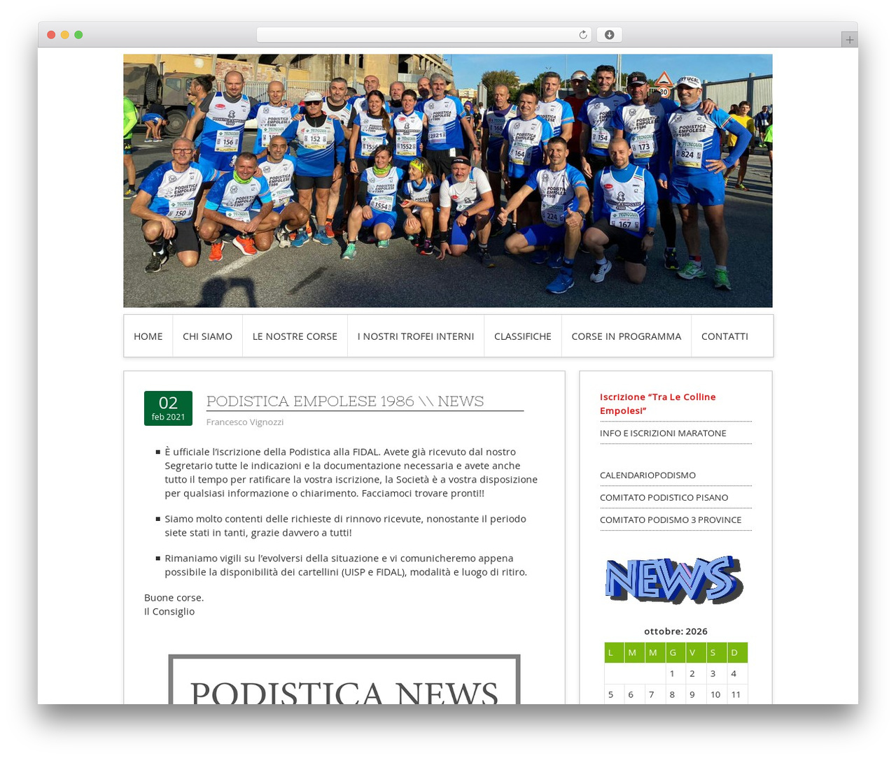 Contango WordPress theme design - podisticaempolese.it Contango WordPress theme design - podisticaempolese.it