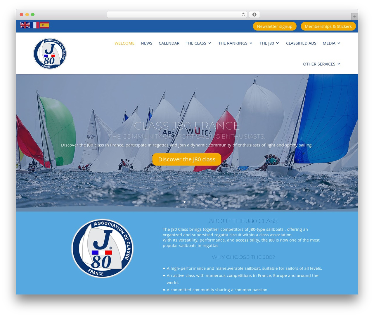Divi WordPress theme - classej80france.com