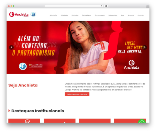 Edugrade theme WordPress - anchietaba.com.br
