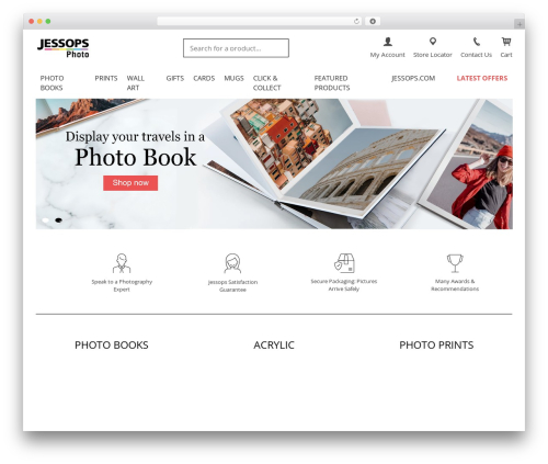 Jessops theme WordPress - photo.jessops.com