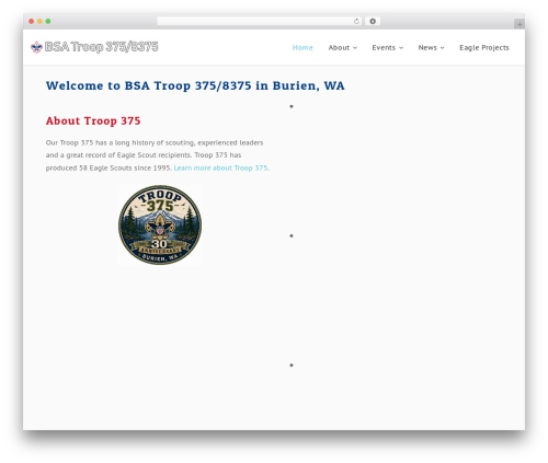 Nectar WordPress theme design - bsatroop375burien.com