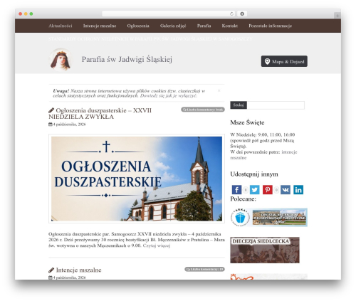 Versatile Church WordPress Theme WordPress theme - parafiasamogoszcz.pl