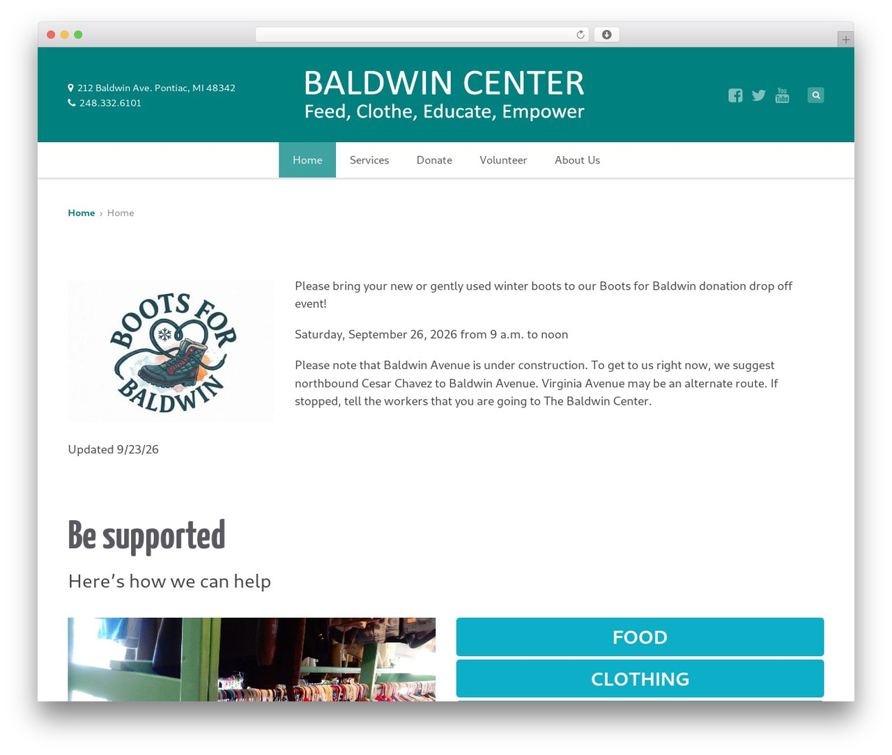 WordPress theme Baldwin Center - baldwincenter.org