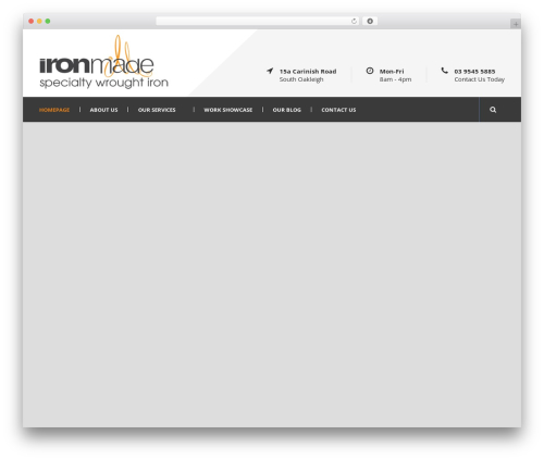 WordPress theme Mega Project - ironmade.com.au
