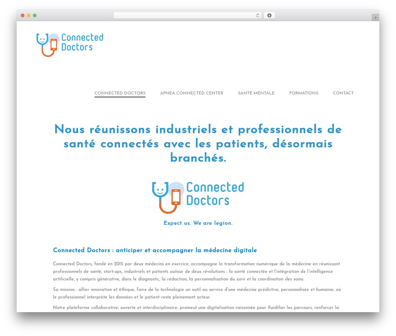 Aoki WordPress theme - connectedoctors.fr