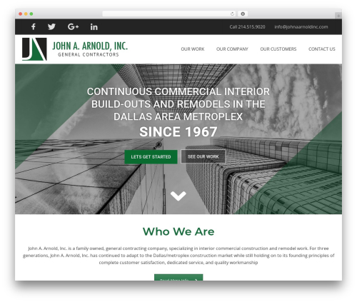 constructo top WordPress theme - johnaarnoldinc.com