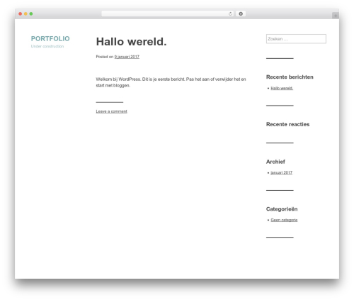 Optics theme WordPress - jannekespinder.nl