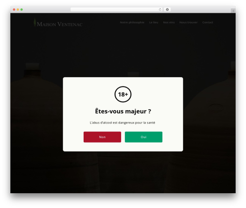 Elegant age verification WordPress plugin - maisonventenac.fr