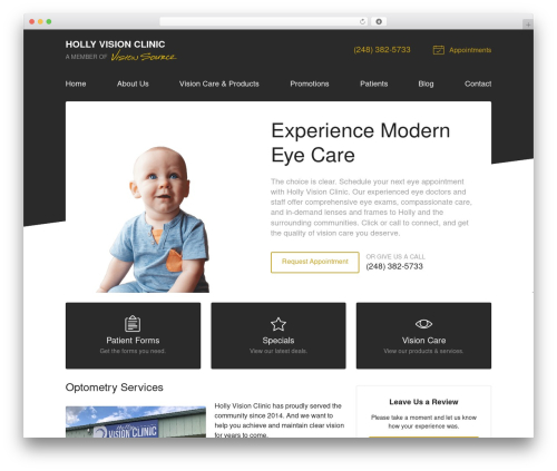 VS Theme #3 premium WordPress theme - hollyvisionclinic.com