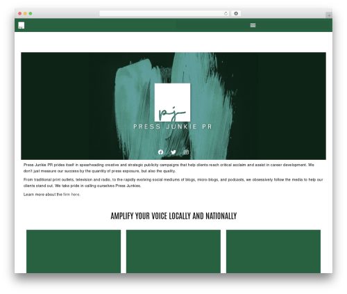 WordPress theme Bakery - pressjunkiepr.com