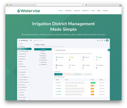 WordPress theme Divi - watervize.com