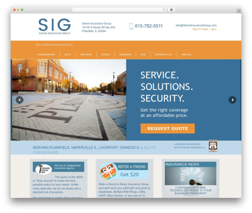 WordPress theme Net Elevation Template - slevininsurancegroup.com