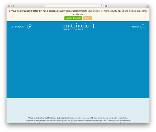 RG-Theme WordPress theme - mattiacioortho.com