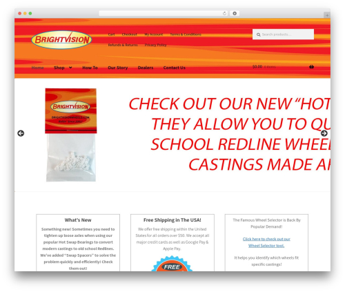 Theme customisations WordPress plugin - brightvisionwheels.com