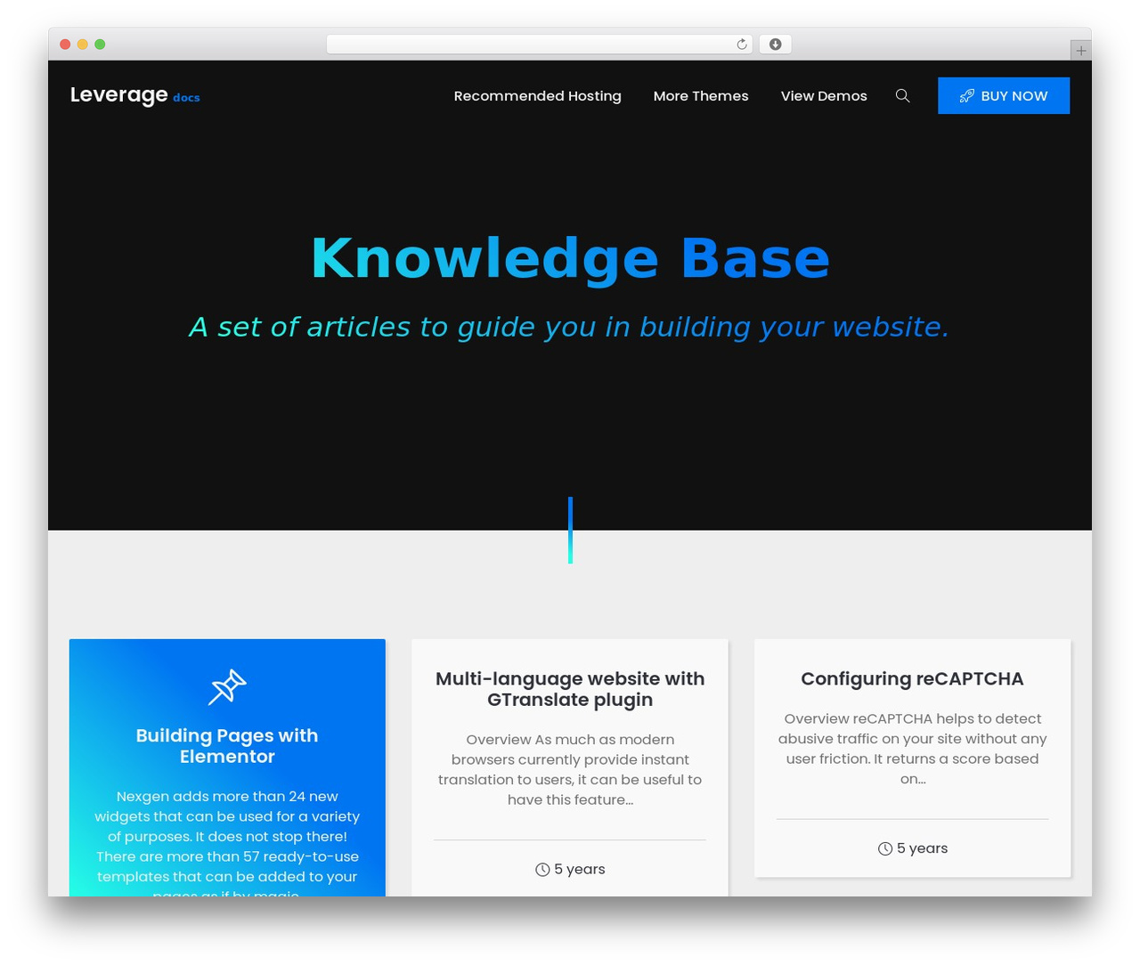 Theme WordPress Leverage - leverage.codings.dev/docs