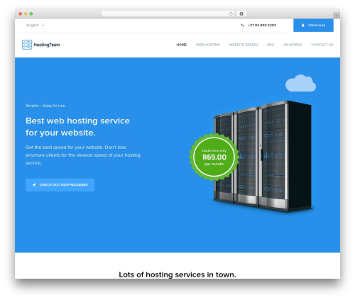 WordPress theme Spark Theme - hostingteam.co.za