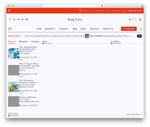 Blogsy top WordPress theme - iraq-live.com Blogsy top WordPress theme - iraq-live.com