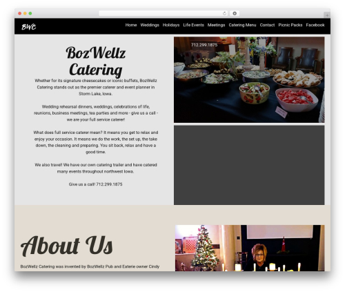 Nicepage WordPress plugin - bozwellzcatering.com