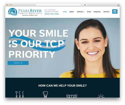 WordPress theme Practice - pearlriverfamilydentistry.com
