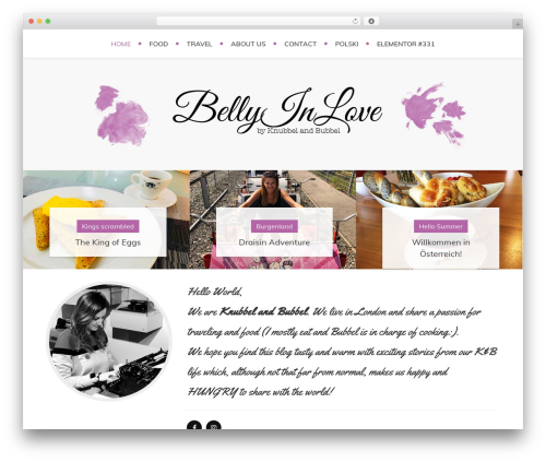 Zarja WP theme - bellyinlove.com