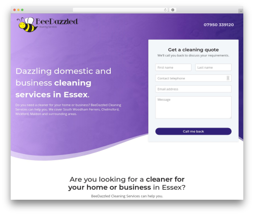 Barebones theme WordPress - beedazzledcleaning.co.uk