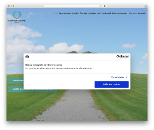 CMS cmsvrx system WP theme - begravningsbyran.net