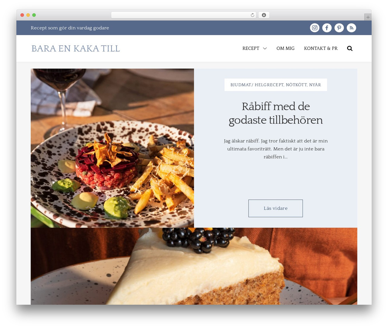 Sceleton WordPress theme - baraenkakatill.se