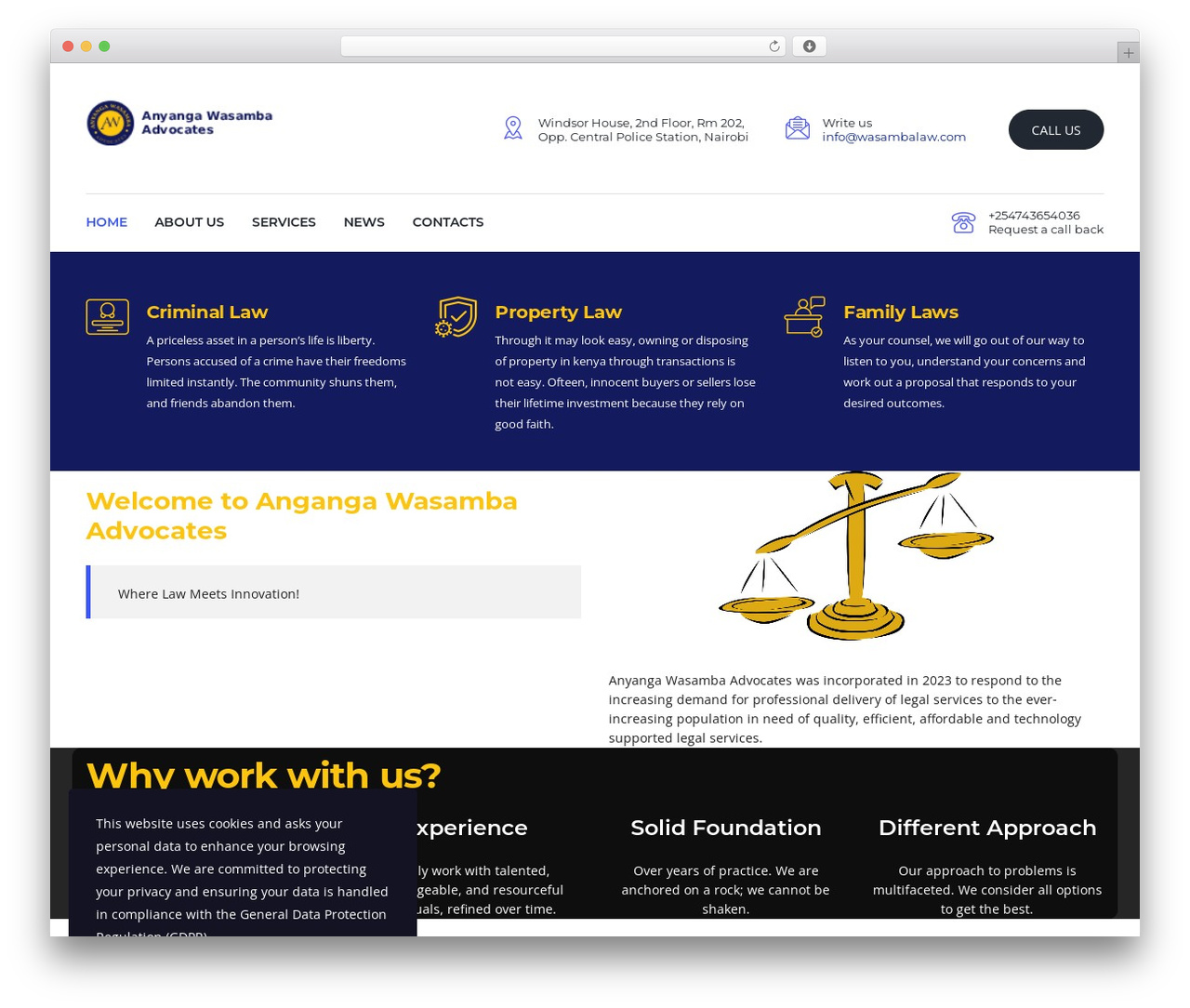 Theme WordPress Consulting - wasambalaw.com