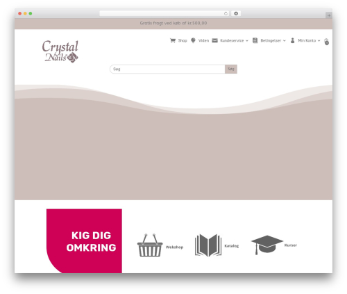 Iks menu pro WordPress plugin - crystalnails.dk