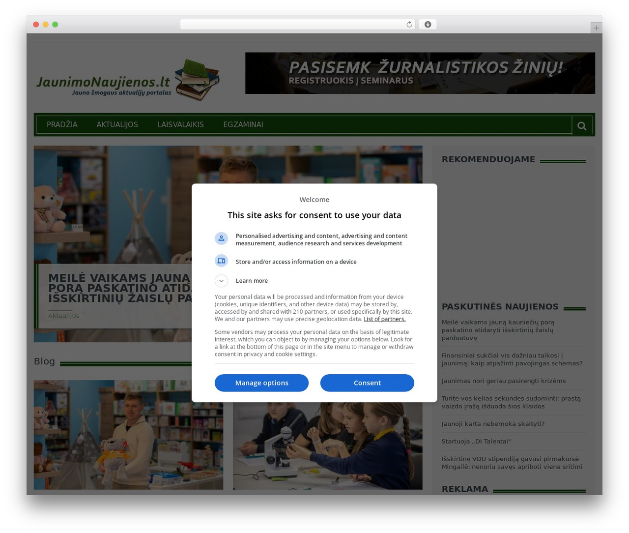 WordPress theme Resolution - jaunimonaujienos.lt