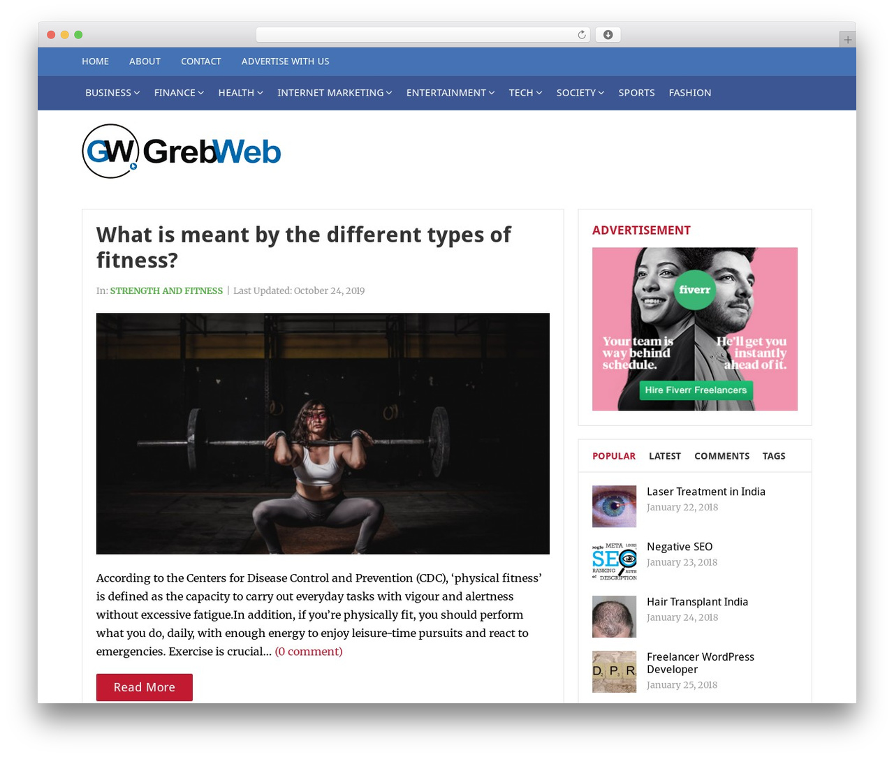 Beginner theme WordPress - grebweb.com