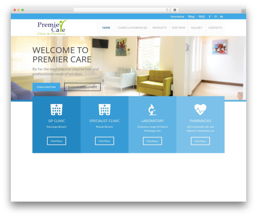 Enfold WordPress theme - premiercareclinic.com