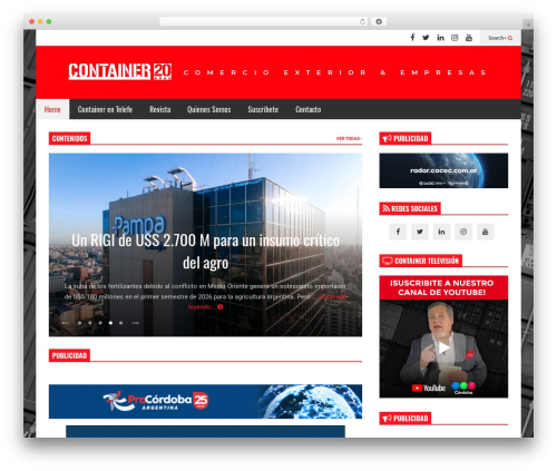 FlatNews best WordPress magazine theme - revistacontainer.com.ar