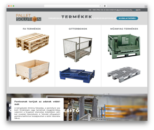 palletsolution top WordPress theme - palletsolution.hu