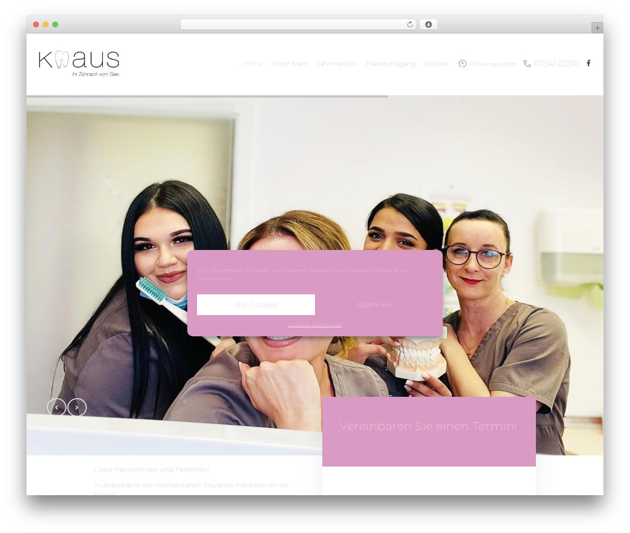 ProDent WordPress theme - zahnarzt-fn.de