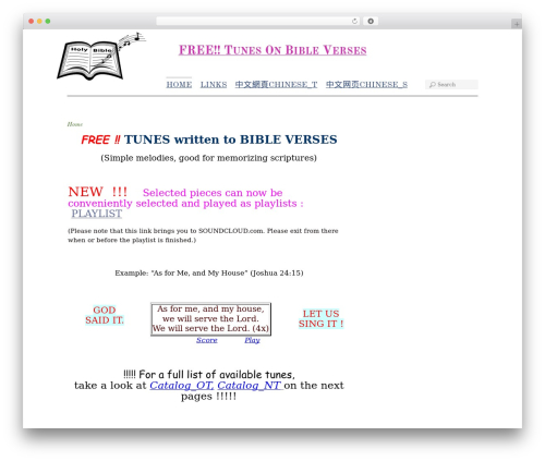 Simfo WP theme - bibleversestunes.org