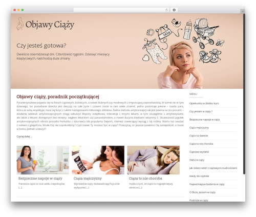 Site WordPress theme - objawyciazy.com.pl