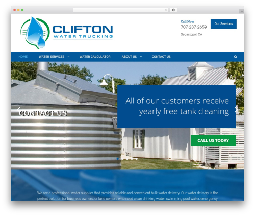 WP theme Clifton Water - cliftonwater.com