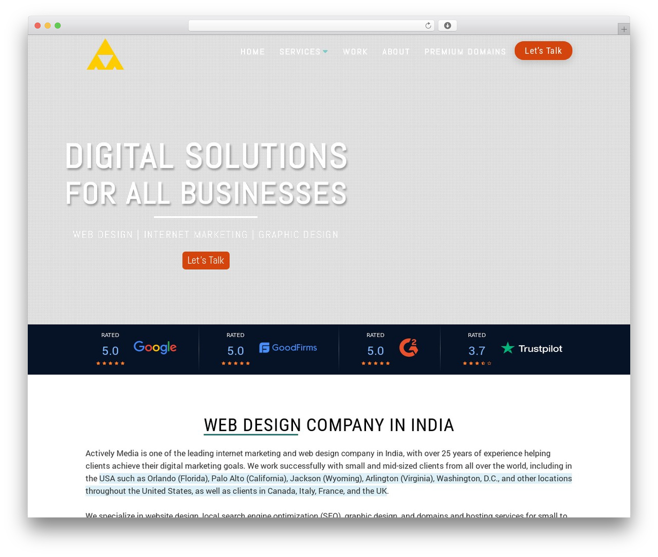 Genesis WordPress theme for business - activelymedia.com