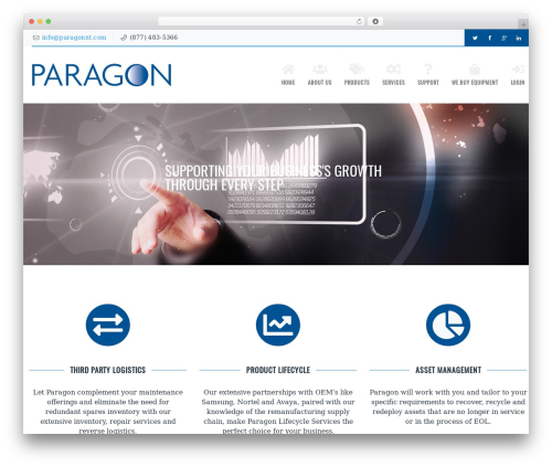 Bostan WordPress theme - paragoncommunications.com