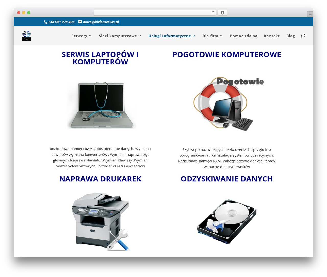 Divi theme WordPress - kielceserwis.pl