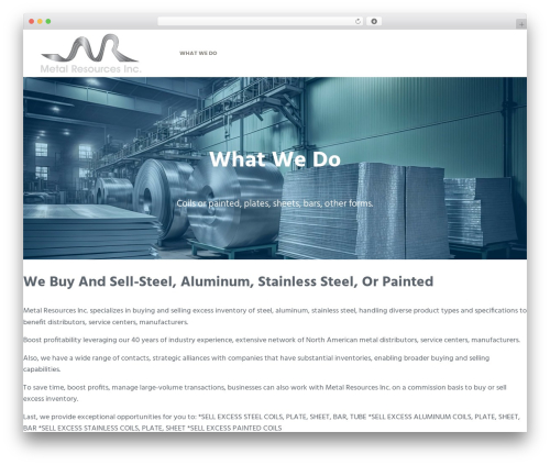 Sangfroid web design WordPress plugin - metalresourcesinc.net