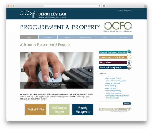 Theme WordPress LBL Procurement - procurement.lbl.gov