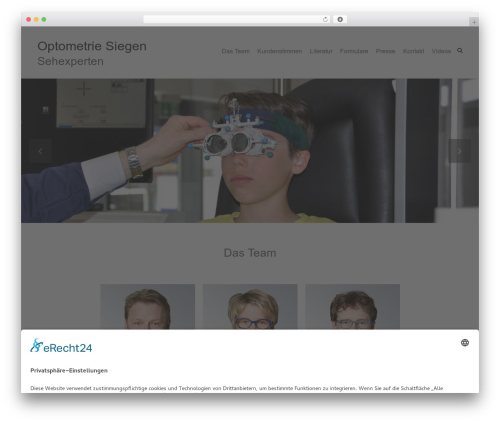 Ample WordPress theme - optometrie-siegen.de