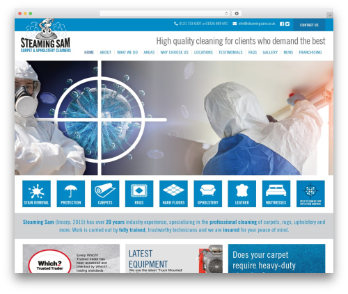 Steaming Sam WordPress theme - steamingsam-cleaning.co.uk