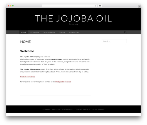 Suits WordPress theme - jojoba-oil.co.za