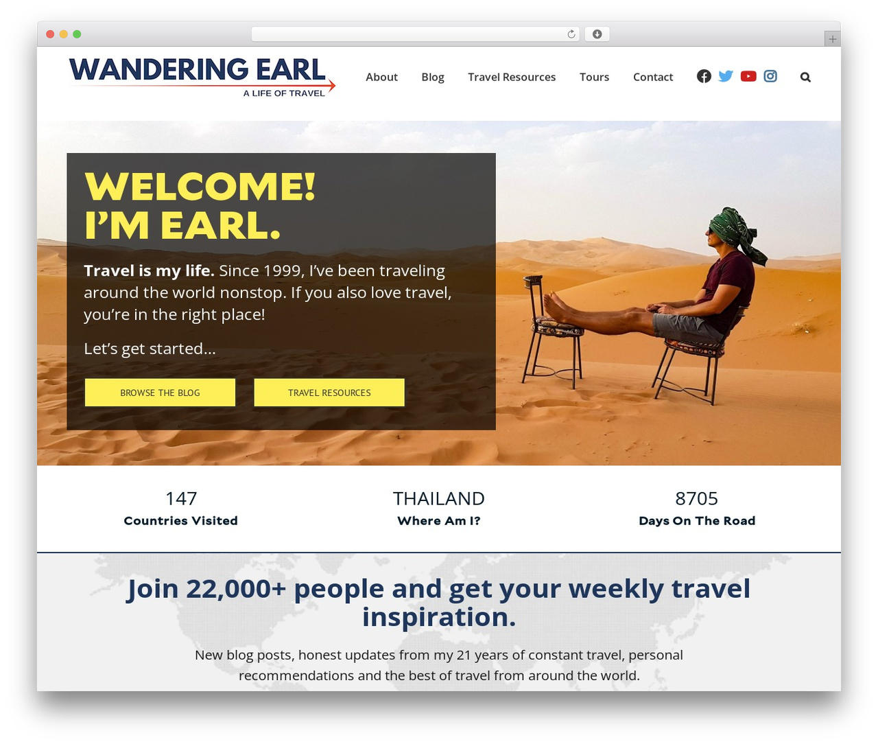 Theme WordPress Avada - wanderingearl.com